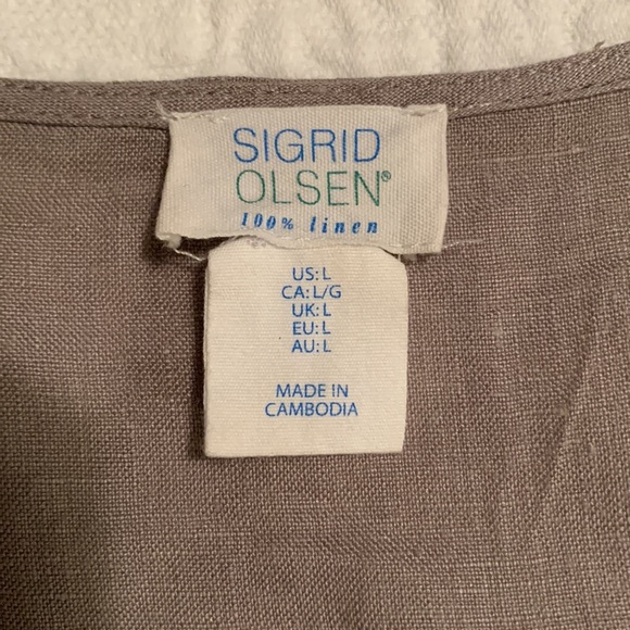 SIGRID OLSEN Linen Button Down Top - Picture 7 of 11